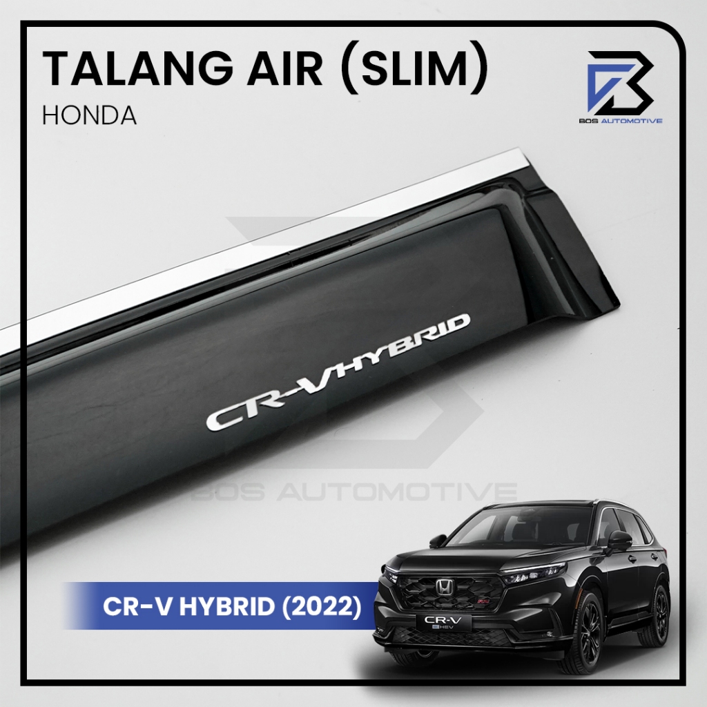 Talang Air Pintu List Silver Chrome Mobil Honda CRV Hybrid 2023 Model Slim 4 Pintu