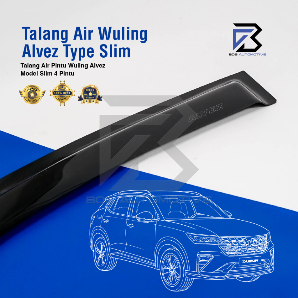 Talang Air Pintu untuk Mobil Wuling Alvez 2023 Model Slim 4 Pintu