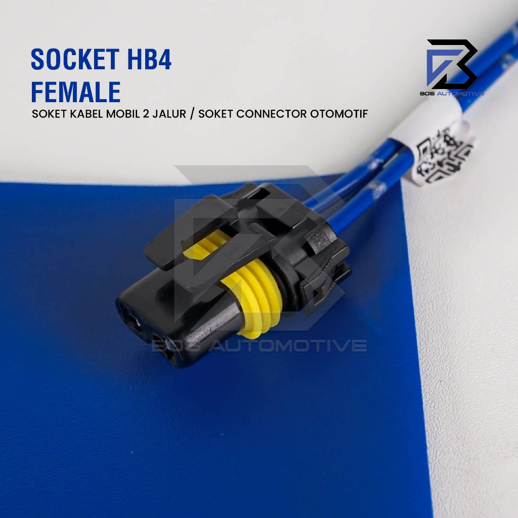 Soket Lampu Foglamp HB4 Female / Soket Lampu Kabut HB4 Cewek + Kabel Bintik - foto-produk-1