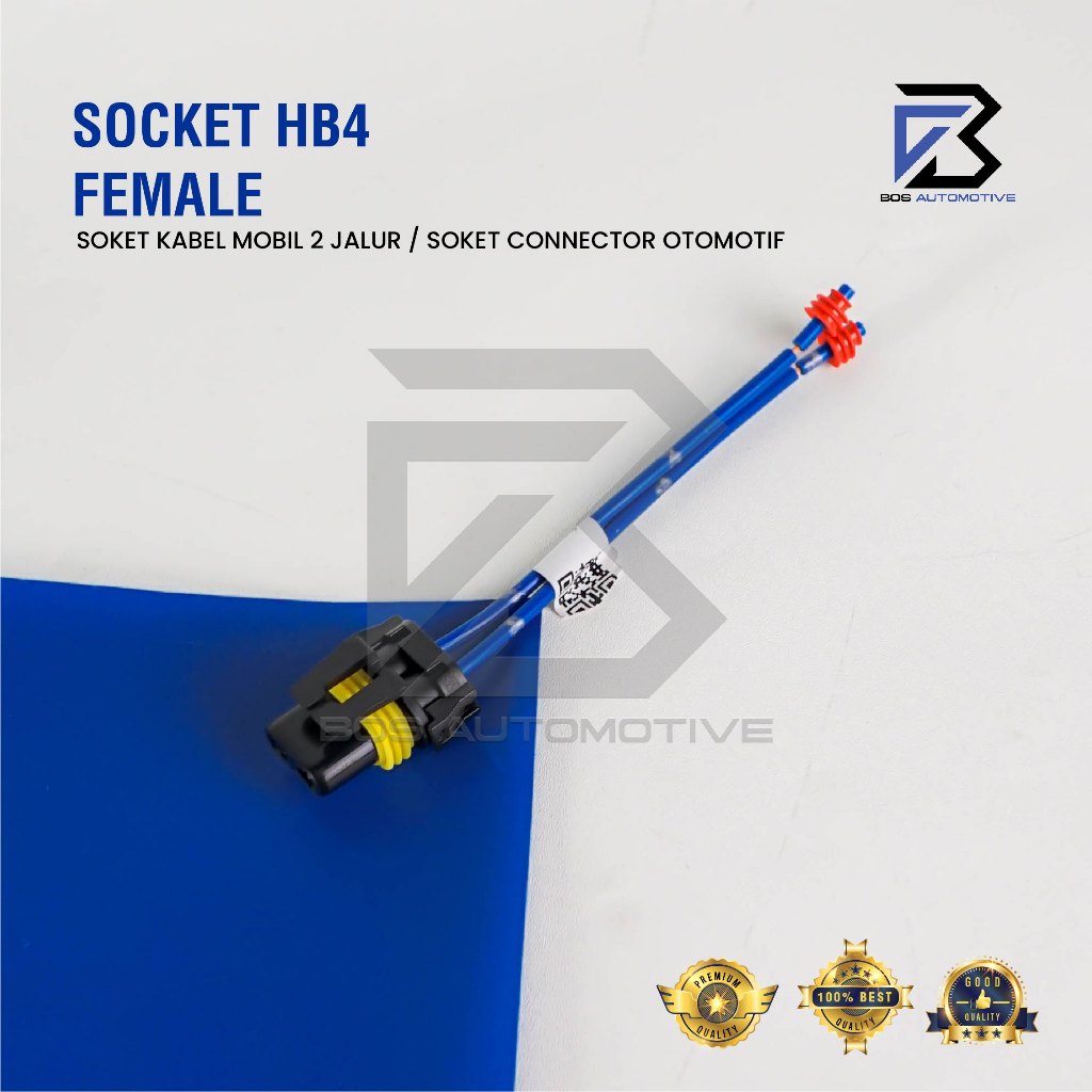 Soket Lampu Foglamp HB4 Female / Soket Lampu Kabut HB4 Cewek + Kabel Bintik