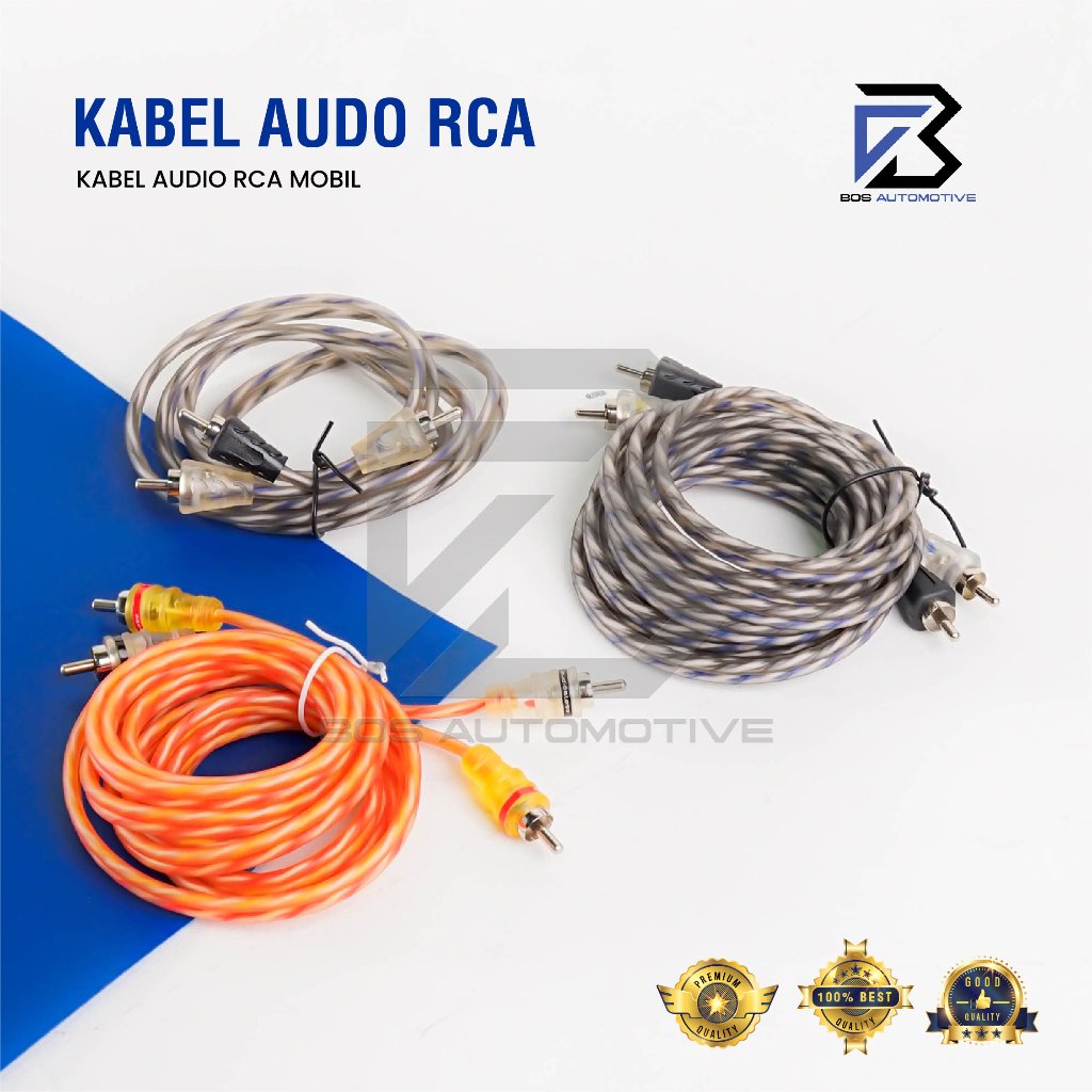 Kabel Speaker Audio Jack RCA Audio Mobil Male To Male 1 Meter 2 Meter 3 Meter 5 Meter
