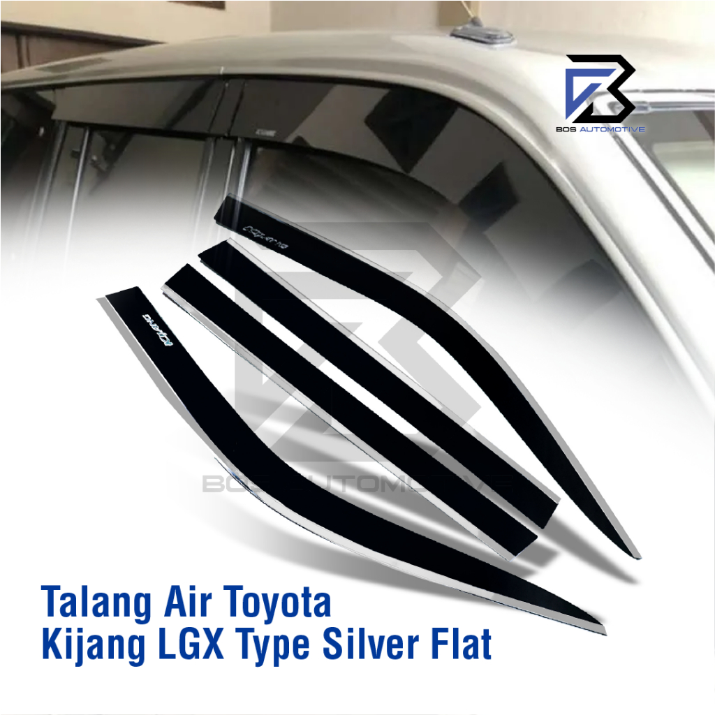 Talang Air Pintu List Silver Mobil Toyota Kijang LGX / Kapsul 1997 â€“ 2003 Model Flat 4 Pintu - foto-produk-5