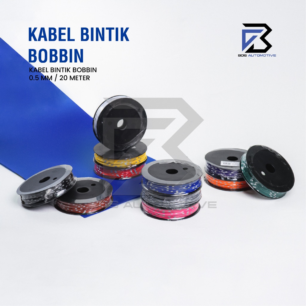 Kabel Bintik AVSS 0.5MM x 20M Kabel Otomotif Body Mobil Motor Serabut Tembaga (Bobin) - foto-produk-4