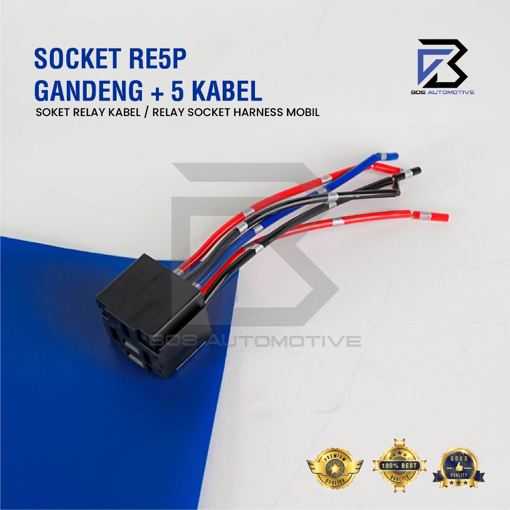 Soket Relay RE5P Gandeng / Socket Cable Relay / Rumah Relay Bangku kaki 4 pin & Kaki 5 Pin Untuk Klakson dan Lampu - foto-variasi-2