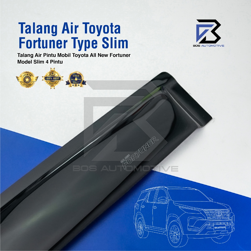 Talang Air Pintu Mobil Toyota All New Fortuner 2016 â€“ 2022 Model Slim 4 Pintu - foto-sampul