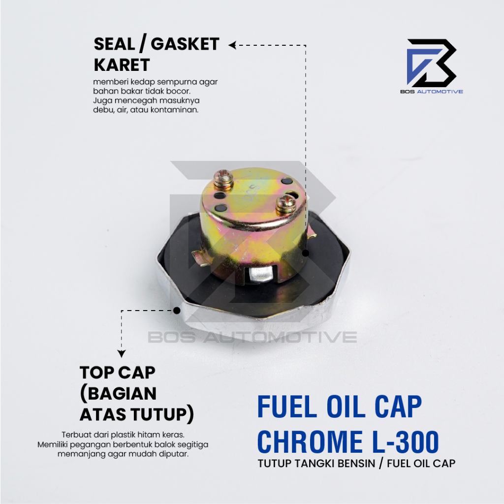 Tutup Tangki Bensin / Solar Mobil Mitsubishi L300 / L 300 - Tutup Tengki Minyak Bahan Bakar Mitsubishi L300 PS100 PS120 PS135 PS125 CANTER TURBO RAGASA PS100 PS120 - foto-produk-3