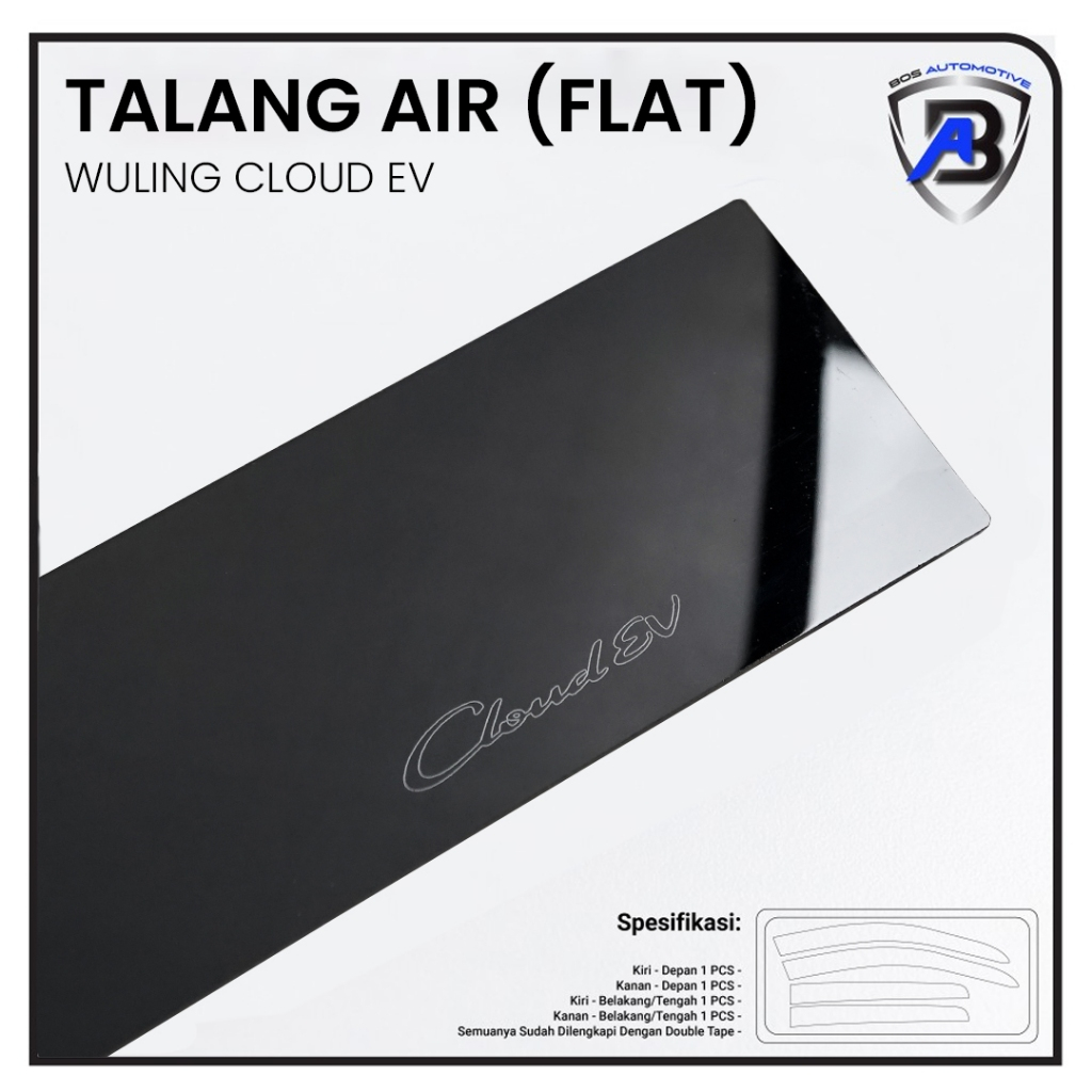 Talang Air Pintu Mobil Wuling Cloud EV 2024 Model Flat Rata 4 Pintu