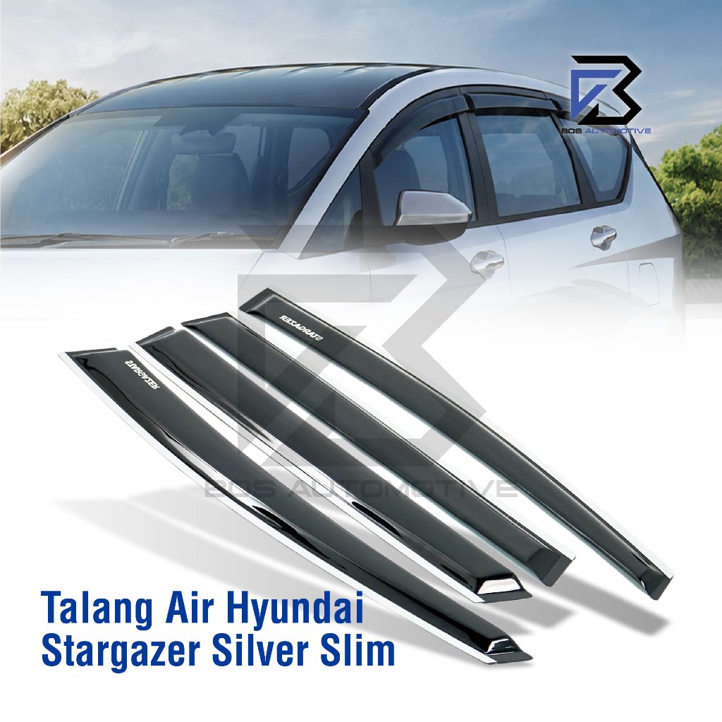Talang Air Pintu List Silver Mobil Hyundai Stargazer 2022 â€“ 2023 Model Slim 4 Pintu - foto-produk-4