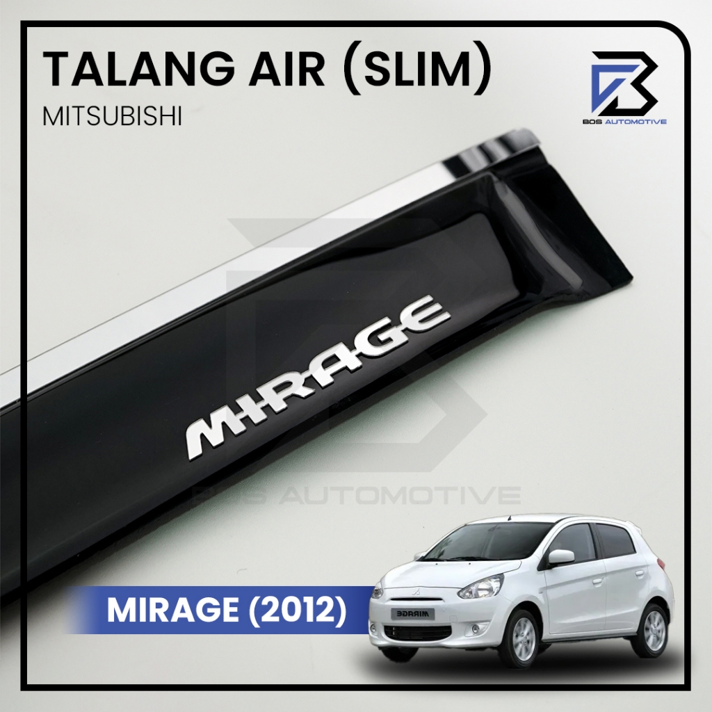 Talang Air Pintu List Silver Mobil Mitsubishi Mirage 2012 â€“ 2020 Model Slim 4 Pintu