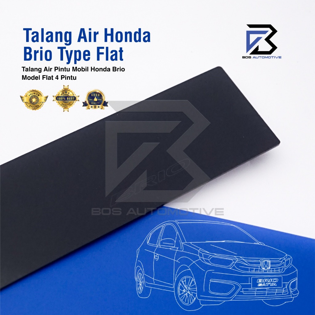 Talang Air Pintu Mobil Honda Brio Lama 2012 - 2017 Model Flat Rata 4 Pintu