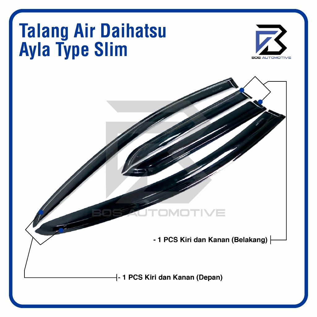 Talang Air Pintu Mobil All New Daihatsu Ayla 2024 Model Slim 4 Pintu - foto-produk-3