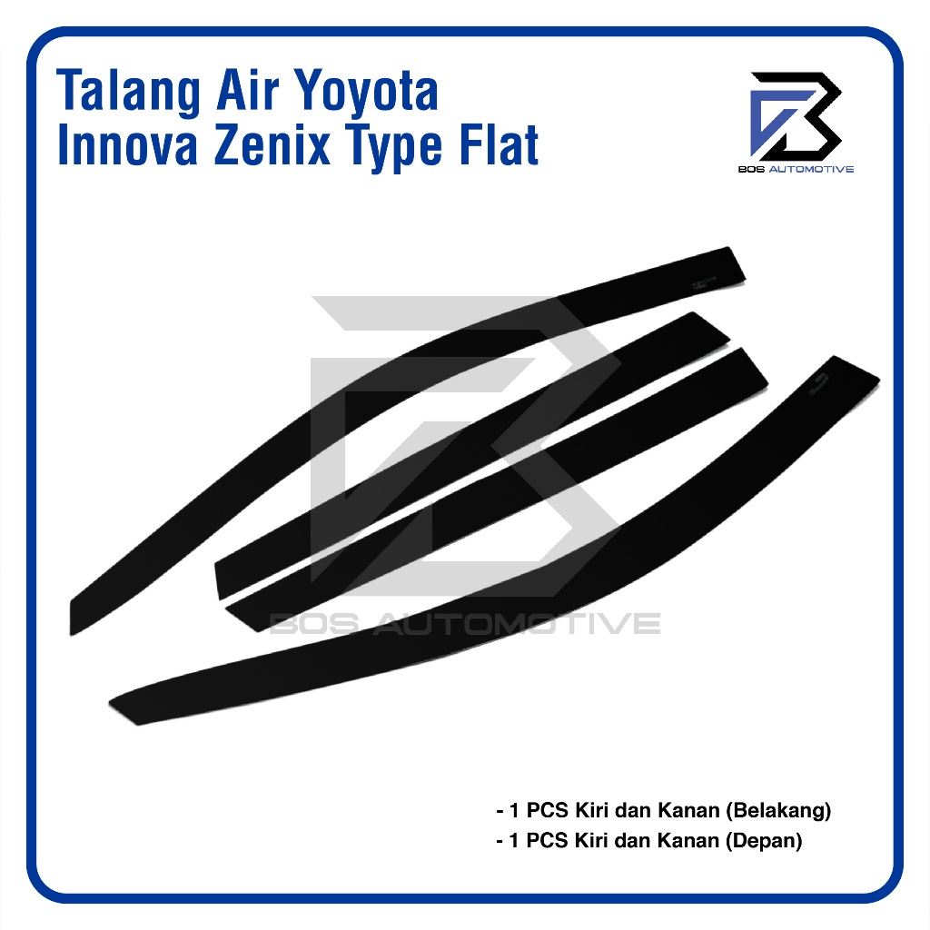 Talang Air Pintu Mobil Toyota Innova Zenix 2024 Model Flat Rata 4 Pintu - foto-produk-4