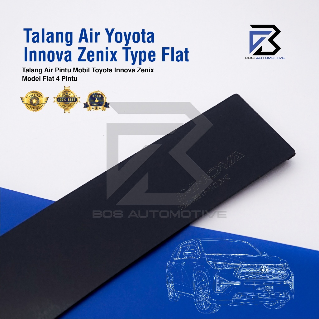 Talang Air Pintu Mobil Toyota Innova Zenix 2024 Model Flat Rata 4 Pintu