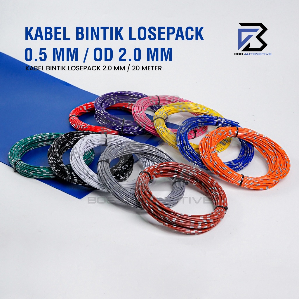 Kabel Bintik AVSS 0.5MM x 20M Kabel Otomotif Body Mobil Motor Serabut Tembaga - foto-produk-3
