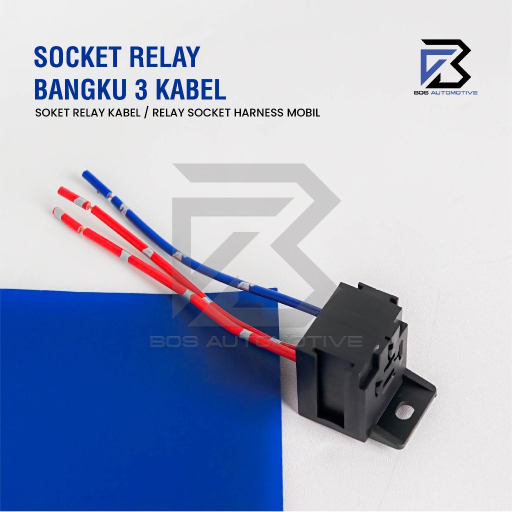Socket Cable Relay Gandeng / Soket Relay Bangku / Rumah Relay Susun / Duduk / Kaki 4 Pin Untuk Klakson & Lampu (4 Kabel) - foto-produk-4