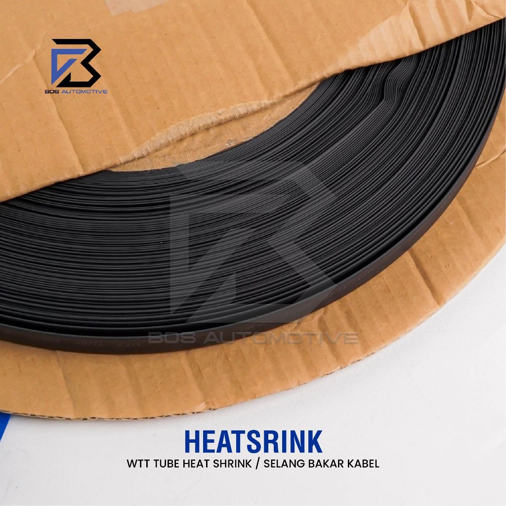 Selang Bakar / Heat Shrink Tube / Selongsong Kabel Bakar / Pelindung Kabel / Selang Kabel / Isolasi Bakar 7MM (100 Meter Hitam) - foto-produk-4