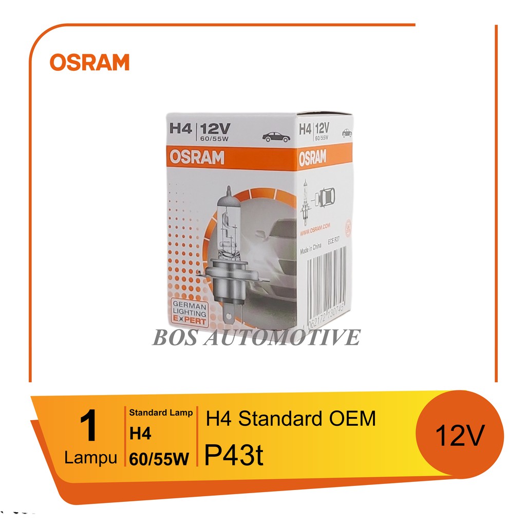 BOHLAM HEADLAMP MOBIL OSRAM H4 12V 60/55 WATT ORIGINAL - foto-sampul