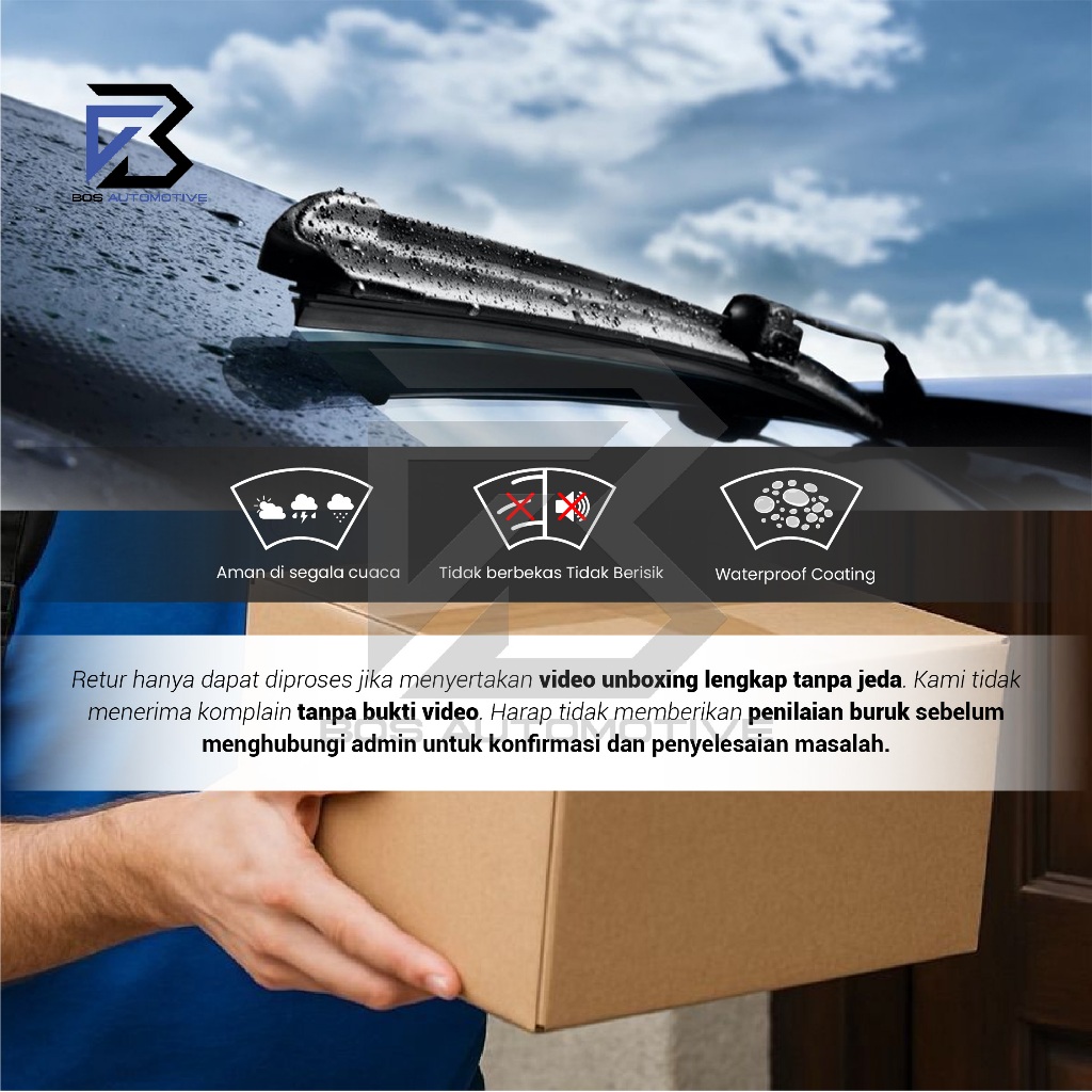Wiper Blade Trapo Hydrophobic - Wiper Mobil Honda HR-V (2015-2021) Frame Hook Original - foto-produk-4