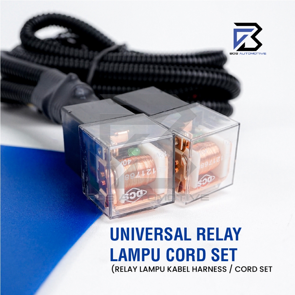 Kabel Relay Set DCS Lampu Tembak Sorot Mobil Motor Lampu Biled Lighting Relay Cord Set 12V - foto-produk-4
