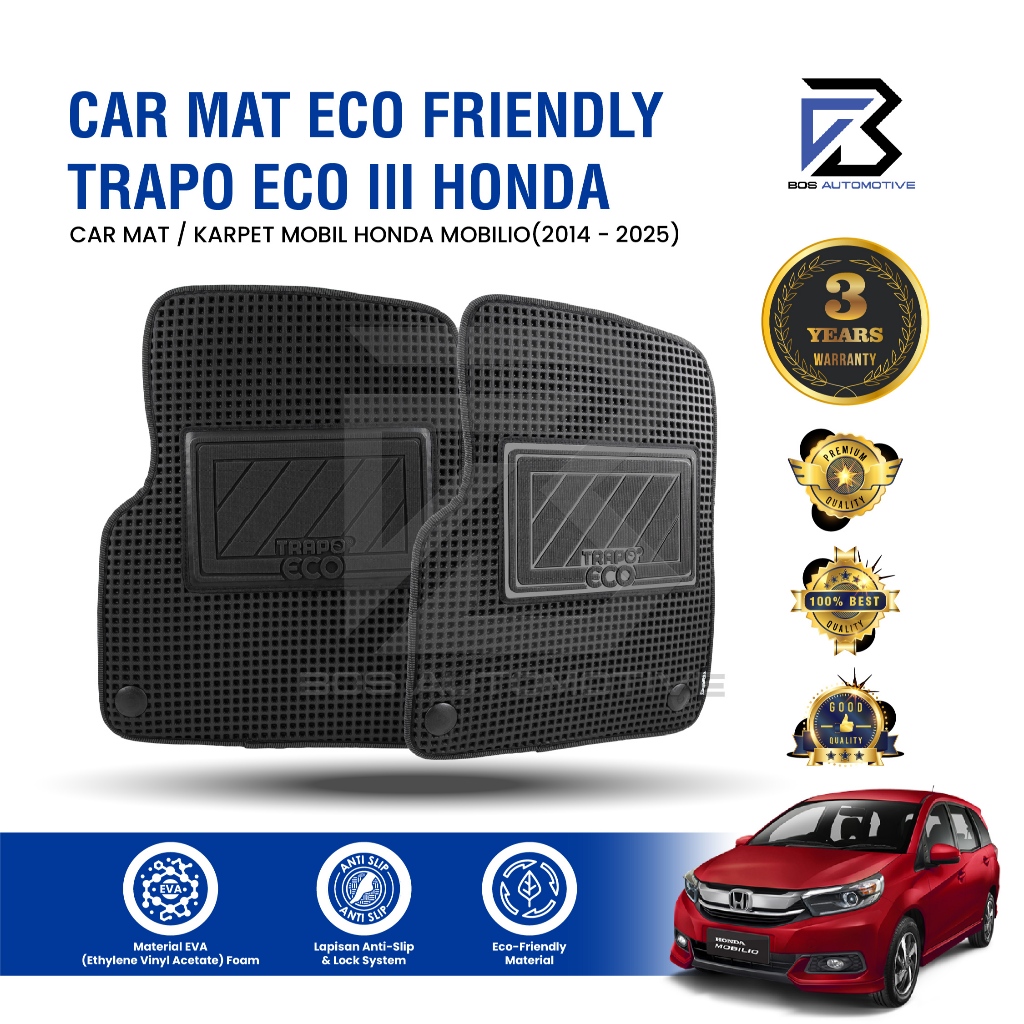 Karpet Mobil Honda Mobilio (2014 - Sekarang) Fullset Premium Anti Slip - Car Mats Trapo Eco III Original