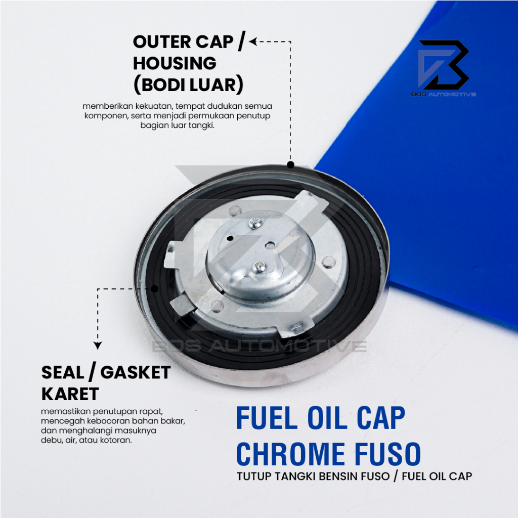 Tutup Tangki Bensin Mobil Tutup Tengki Minyak Bahan Bakar Solar Mitsubishi FUSO FM / PS190 / PS220 - foto-produk-3