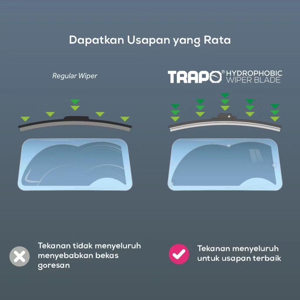 Wiper Blade Trapo Hydrophobic - Wiper Mobil Toyota Alphard (2008 - Sekarang) Original - foto-produk-2