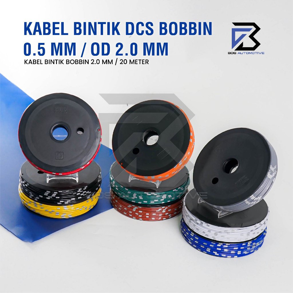 Kabel Bintik 0.5MM x 20M DCS Kabel Otomotif Body Mobil Motor Serabut Tembaga (BOBIN) - foto-produk-4