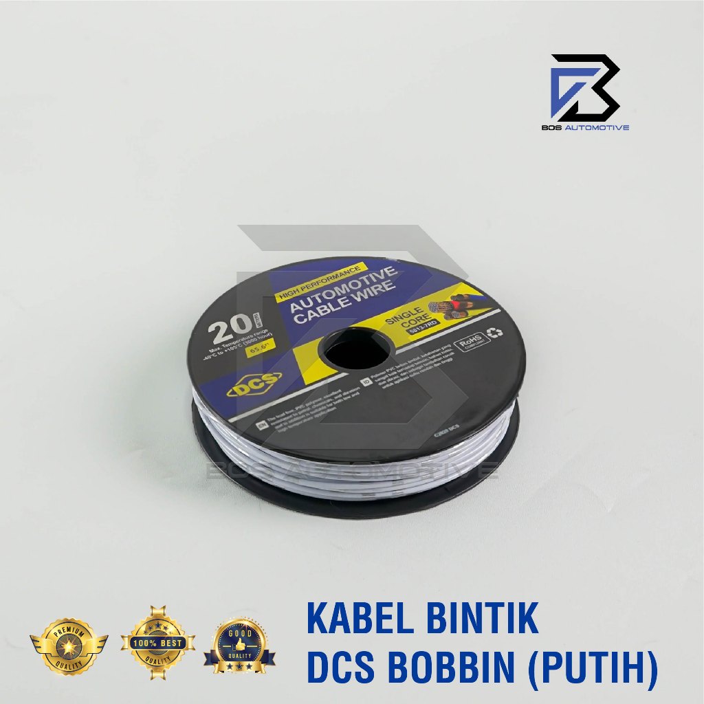 Kabel Bintik 0.5MM x 20M DCS Kabel Otomotif Body Mobil Motor Serabut Tembaga (BOBIN) - foto-variasi-11