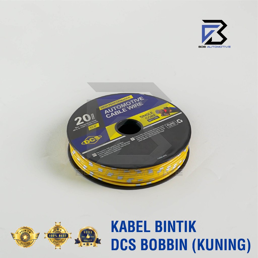 Kabel Bintik 0.5MM x 20M DCS Kabel Otomotif Body Mobil Motor Serabut Tembaga (BOBIN) - foto-variasi-3