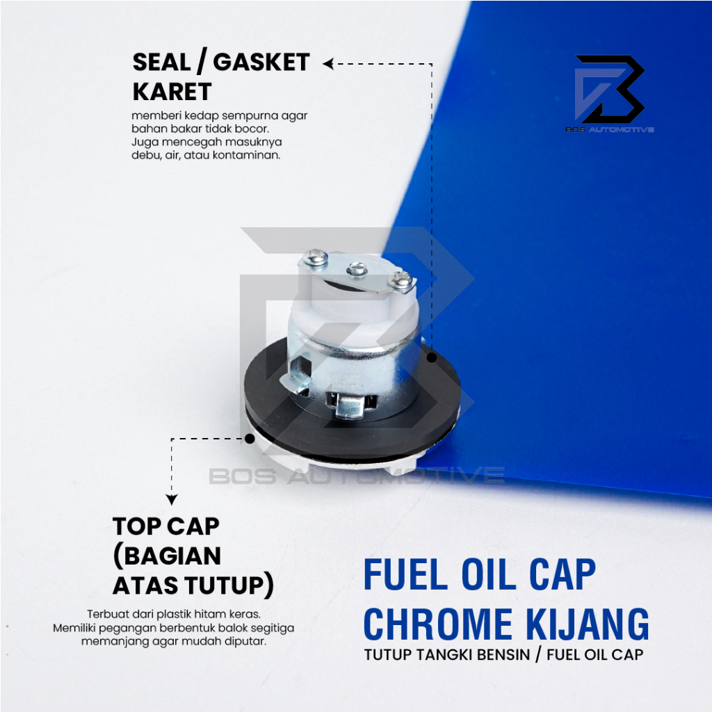 Tutup Tangki Bensin Mobil Tutup Tengki Minyak Bahan Bakar Toyota Kijang Super / Grand (5K) Minibus Hardtop Pick Up - Fuel Tank Cap Kijang Lama / Doyok (3K & 4K) - foto-produk-3