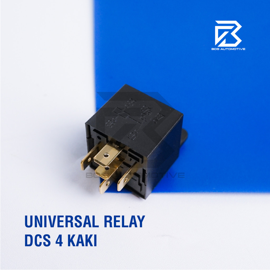 Relay DCS Hitam Kaki 4 Pin 12V 30 Ampere Untuk Klakson Lampu Mobil Motor Original - foto-produk-1