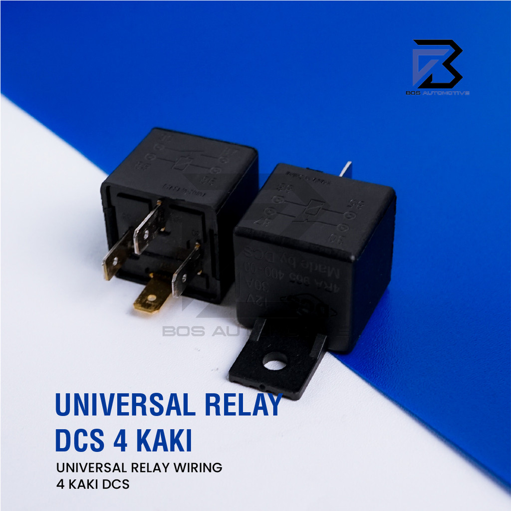 Relay DCS Hitam Kaki 4 Pin 12V 30 Ampere Untuk Klakson Lampu Mobil Motor Original - foto-produk-2