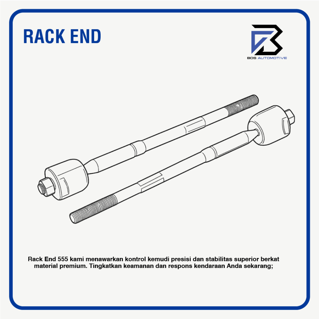 Rack End Long Tie Rod TOYOTA INNOVA FORTUNER HILUX Sc Singgle Double Cabin Dc INNOVA Rebound 2004 - 2015 555 Original Japan - foto-produk-2