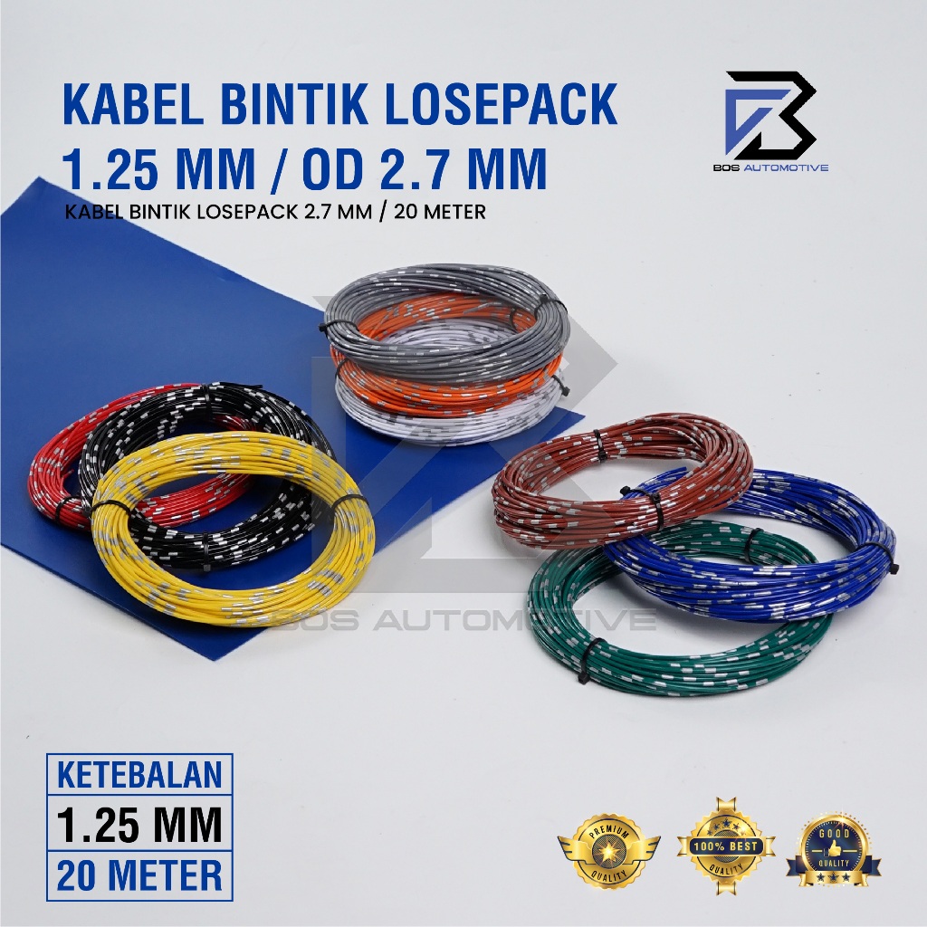 Kabel Bintik AVSS 1.25MM x 20M Kabel Otomotif Body Mobil Motor Serabut