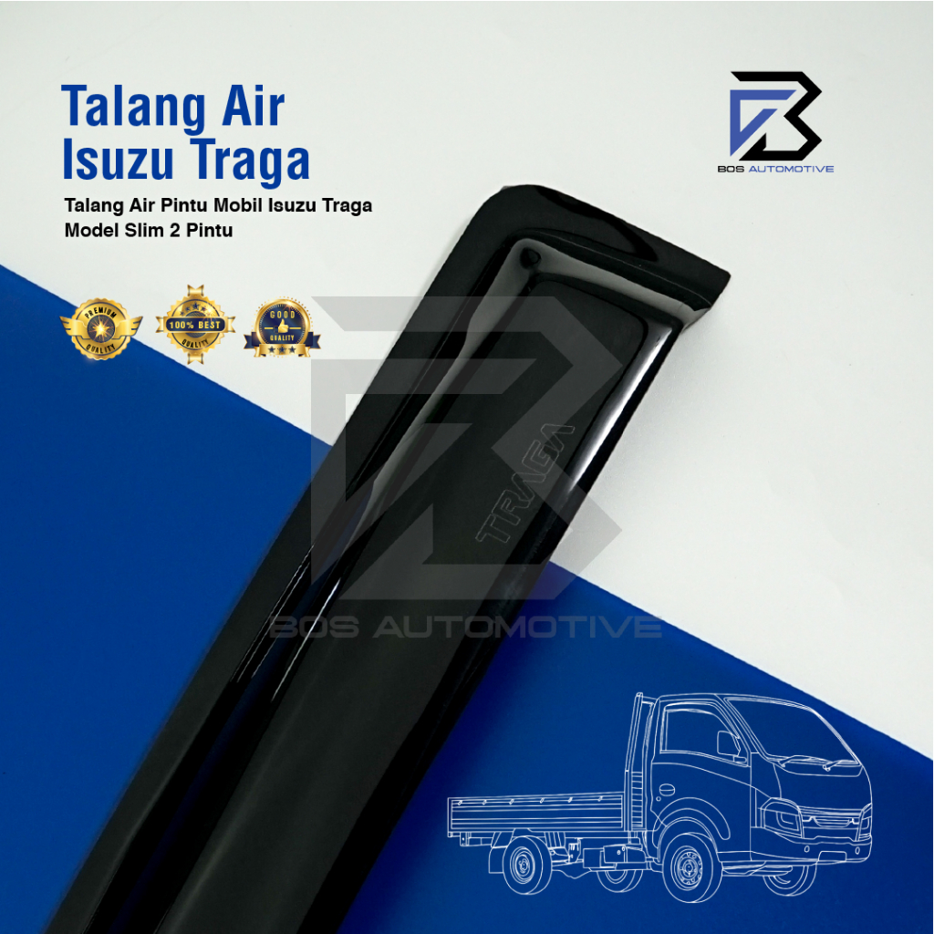 Talang Air Pintu Mobil Isuzu Traga 2018 â€“ 2023 Model Slim 2 Pintu