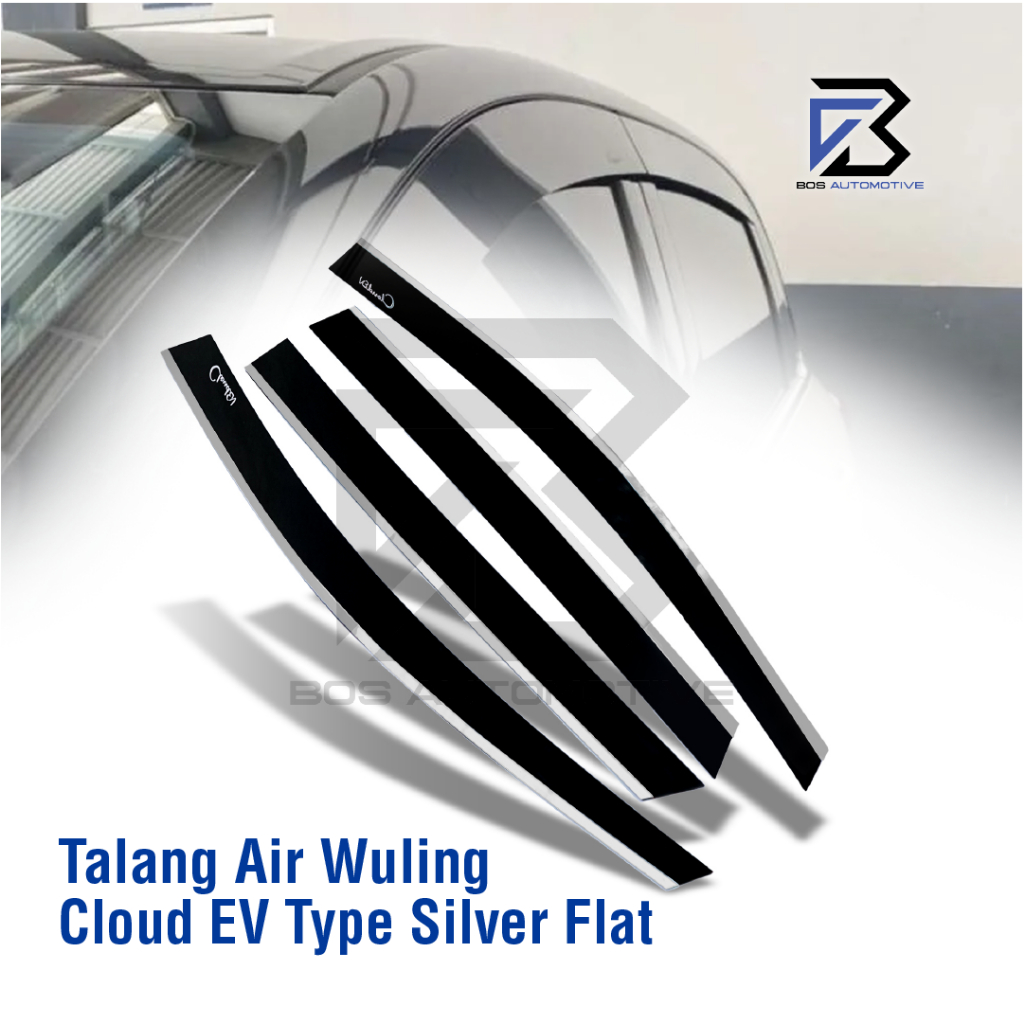 Talang Air Pintu List Silver Chrome Mobil Wuling Cloud EV 2024 Model Flat Rata 4 Pintu - foto-produk-5