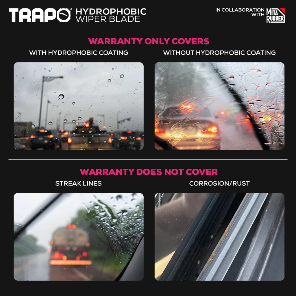 Wiper Blade Trapo Hydrophobic Rear Only - Wiper Belakang 10" 12" 14" 16" - foto-produk-2