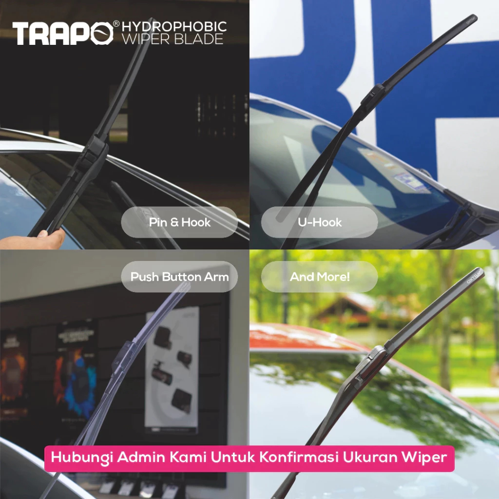 Wiper Blade Trapo Hydrophobic Rear Only - Wiper Belakang 10" 12" 14" 16" - foto-produk-5