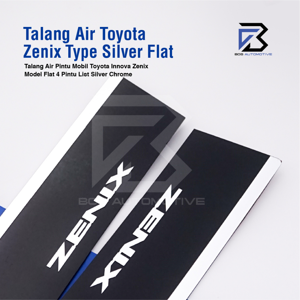 Talang Air Pintu List Miror Silver Chrome Mobil Toyota Innova Zenix Model Flat Rata 4 Pintu - foto-produk-1
