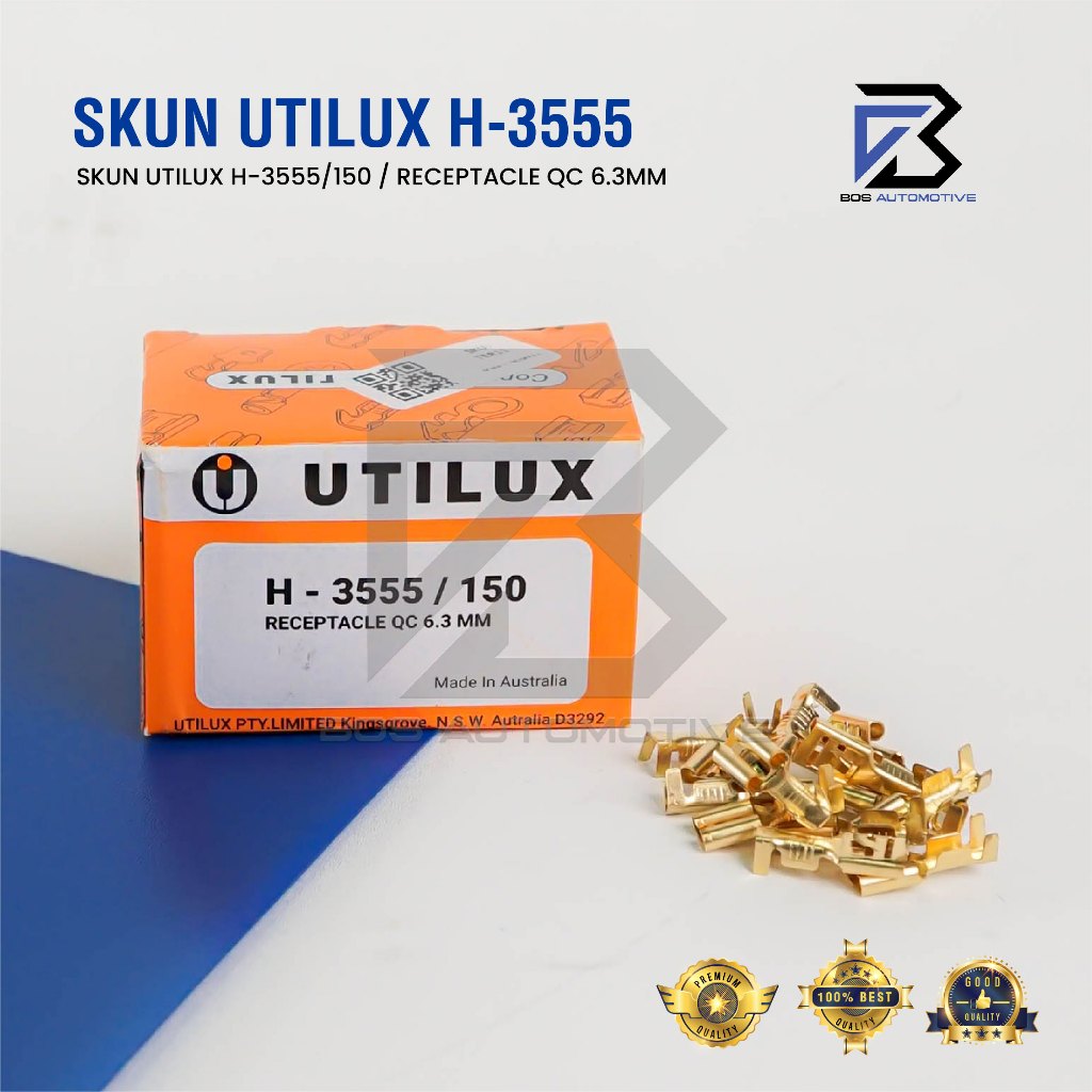 Terminal Skun Gepeng Cewek UTILUX H3555 Female Konektor Kabel Original