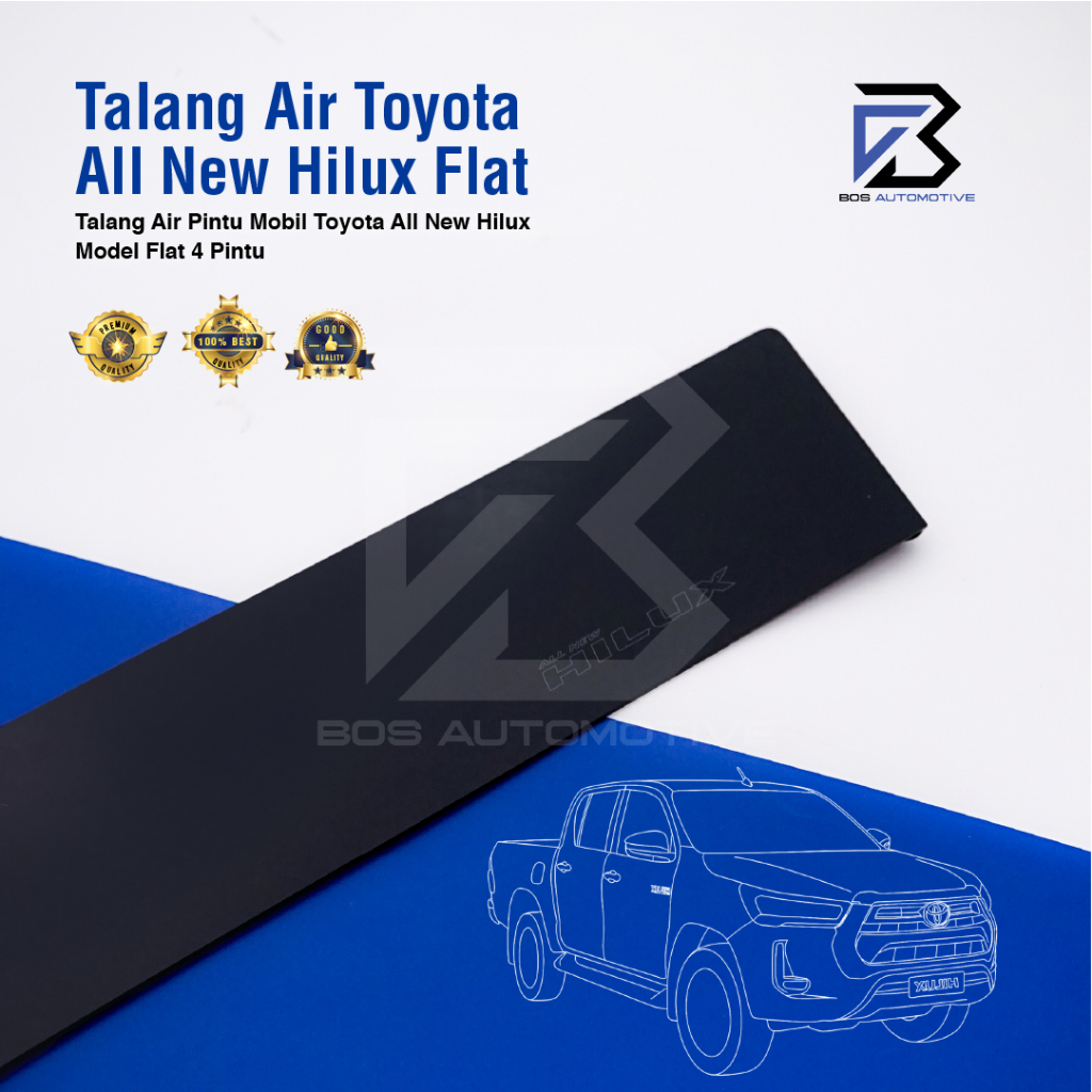 Talang Air Pintu Mobil Toyota  All New Hilux Double Cabin 2016 â€“ 2021 Model Flat Rata 4 Pintu