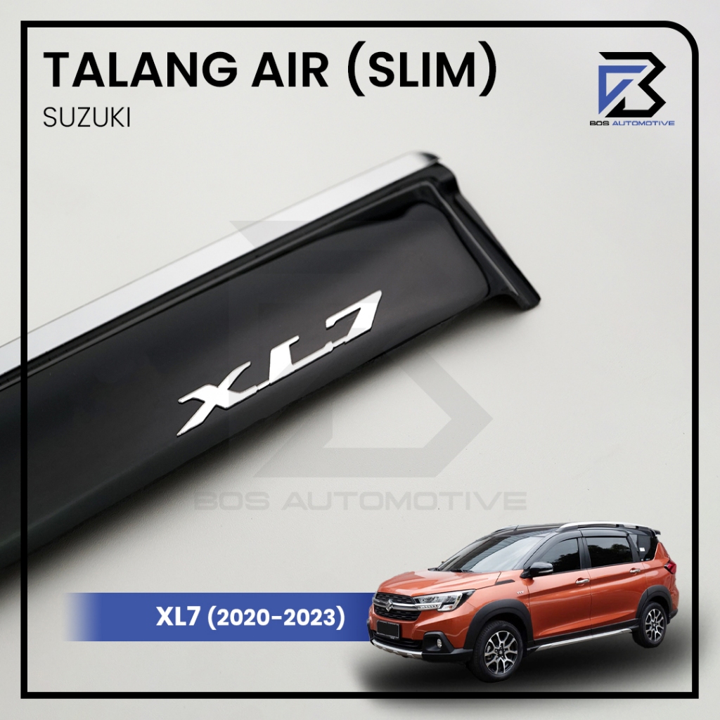 Talang Air Pintu List Silver Mobil Suzuki XL7 2020 â€“ 2023 Model Slim 4 Pintu