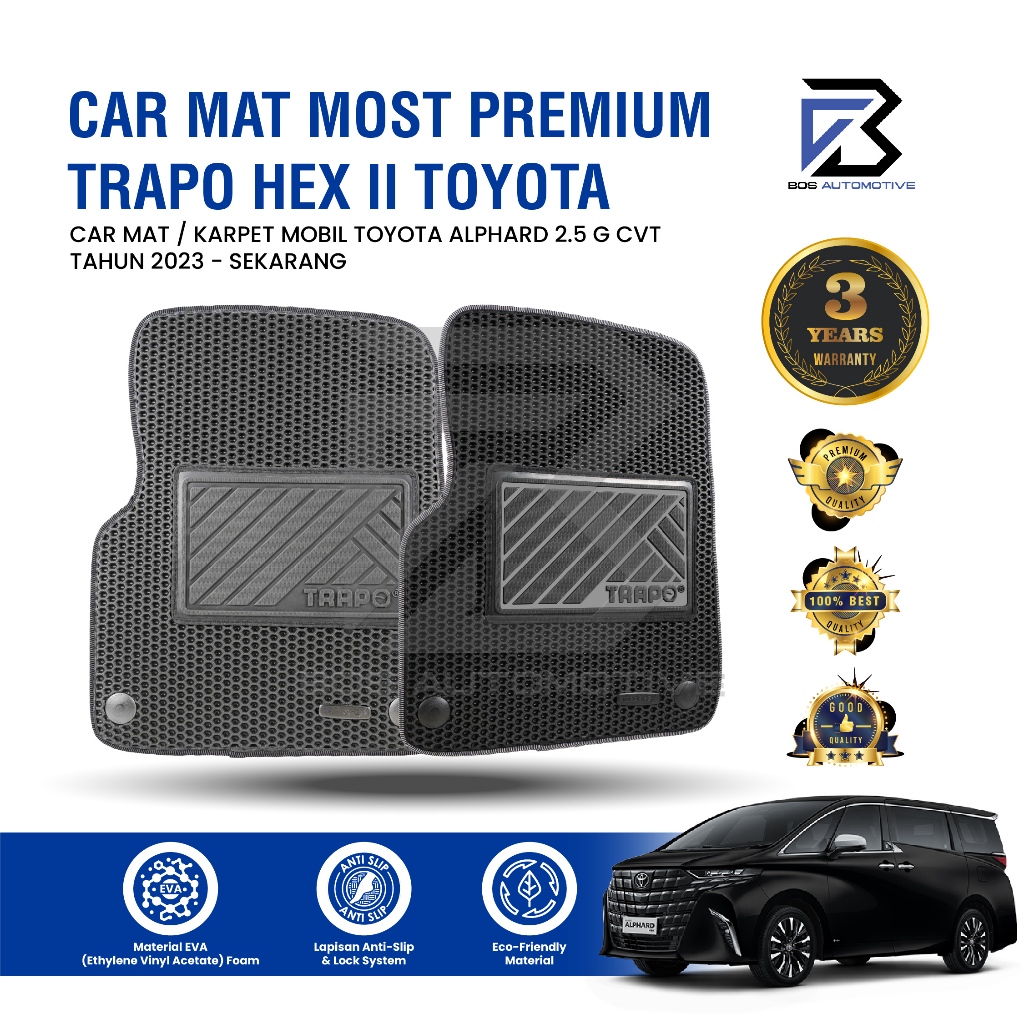 Karpet Mobil Toyota Alphard 2.5 G CVT 2023 - Sekarang Car Mats Premium TRAPO HEX II Original - foto-sampul