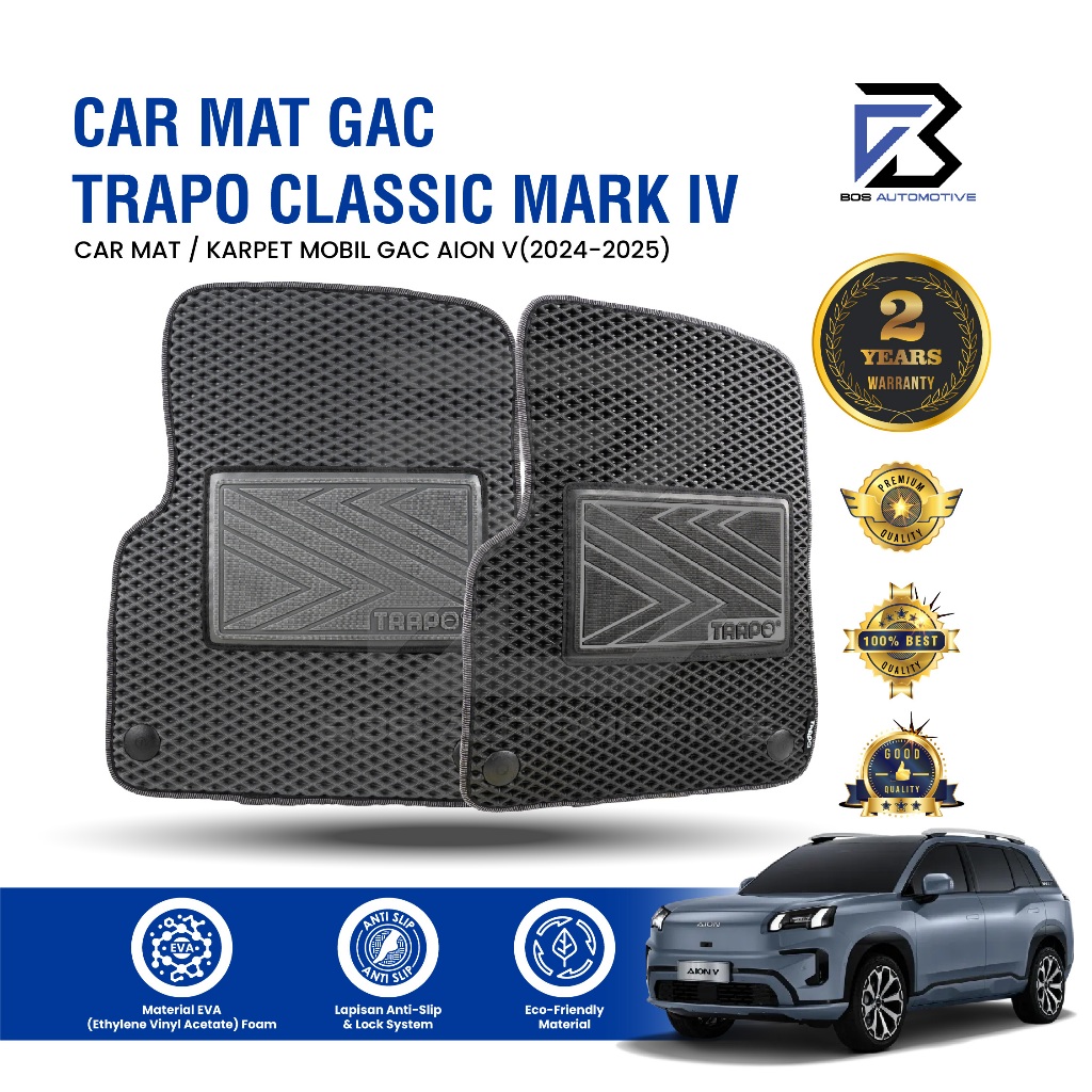 Karpet Mobil GAC AION V (2024 - Sekarang) Fullset Premium Anti Slip - Carmat Trapo Classic Mark IV Original - foto-sampul