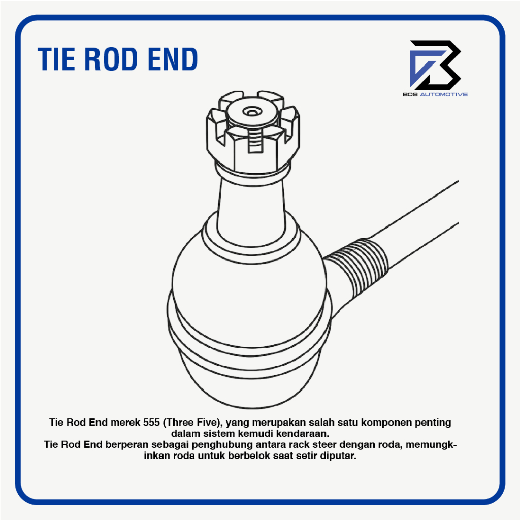 Tie Rod End Left Right Tirod Te Rod Kiri Kanan Mobil MITSUBISHI CANTER PS 125 PS 110 555 Japan - foto-produk-2