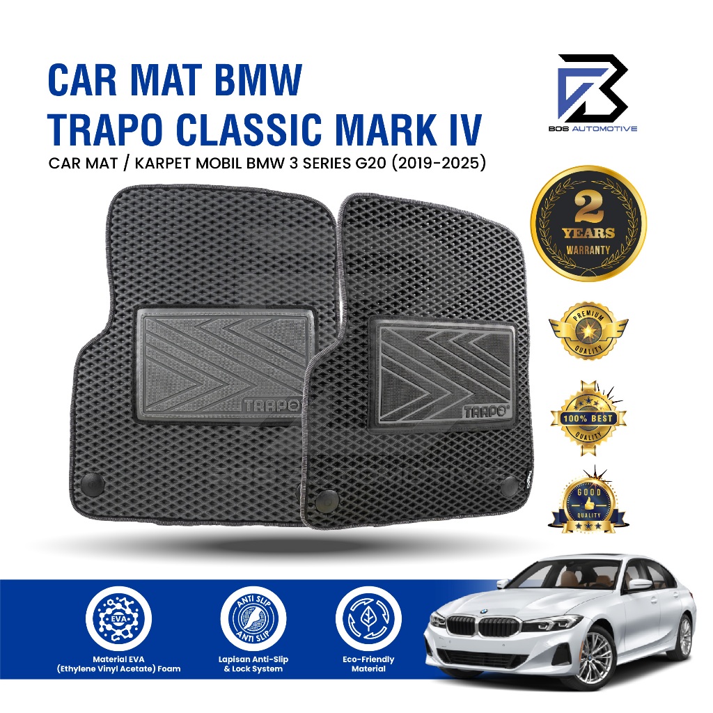 Karpet Mobil BMW 3 Series G20 (2019 - Sekarang) Fullset Premium Anti Slip - Carmat Trapo Classic Mark IV Original