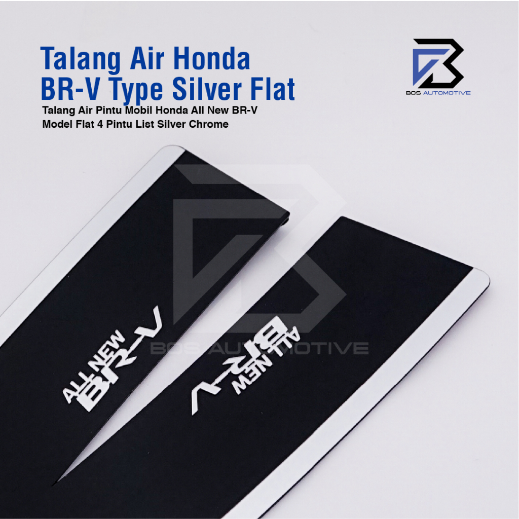 Talang Air Pintu List Silver Mobil Honda All New Brv 2021 â€“ 2023 Model Flat Rata 4 Pintu - foto-produk-1