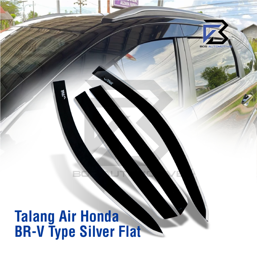 Talang Air Pintu List Silver Mobil Honda All New Brv 2021 â€“ 2023 Model Flat Rata 4 Pintu - foto-produk-6