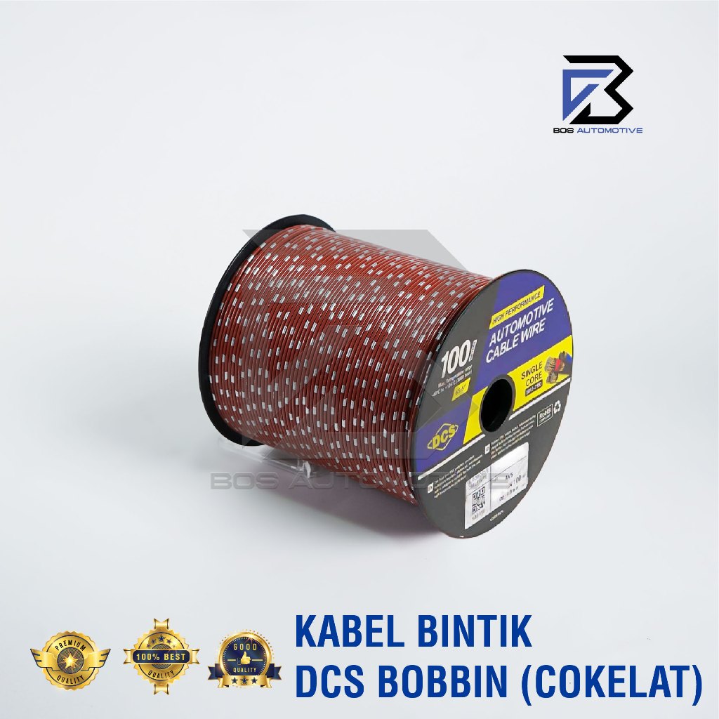 Kabel Bintik 0.85MM x 100M DCS Kabel Otomotif Body Mobil Motor Serabut Tembaga (BOBIN) - foto-variasi-8