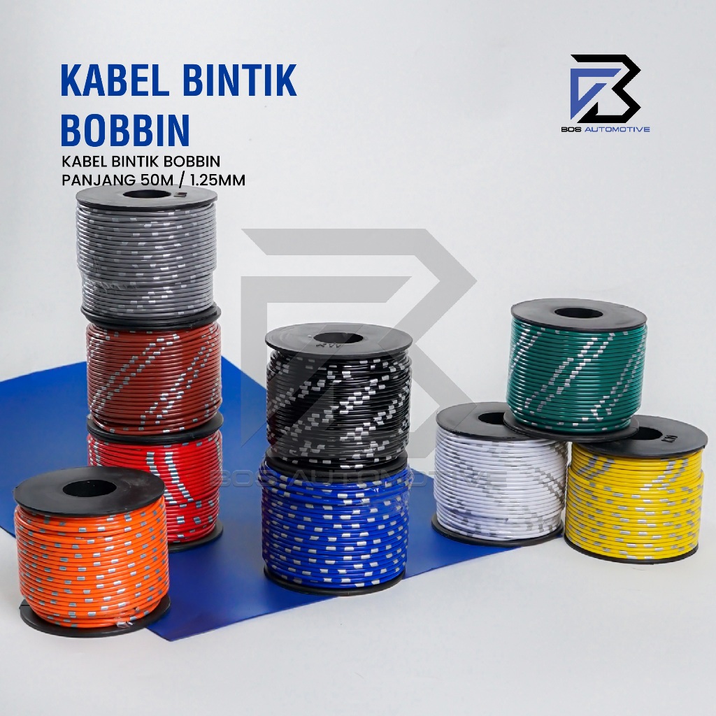 Kabel Bintik AVSS 1.25MM x 50M Kabel Otomotif Body Mobil Motor Serabut Tembaga (Bobin) - foto-produk-3